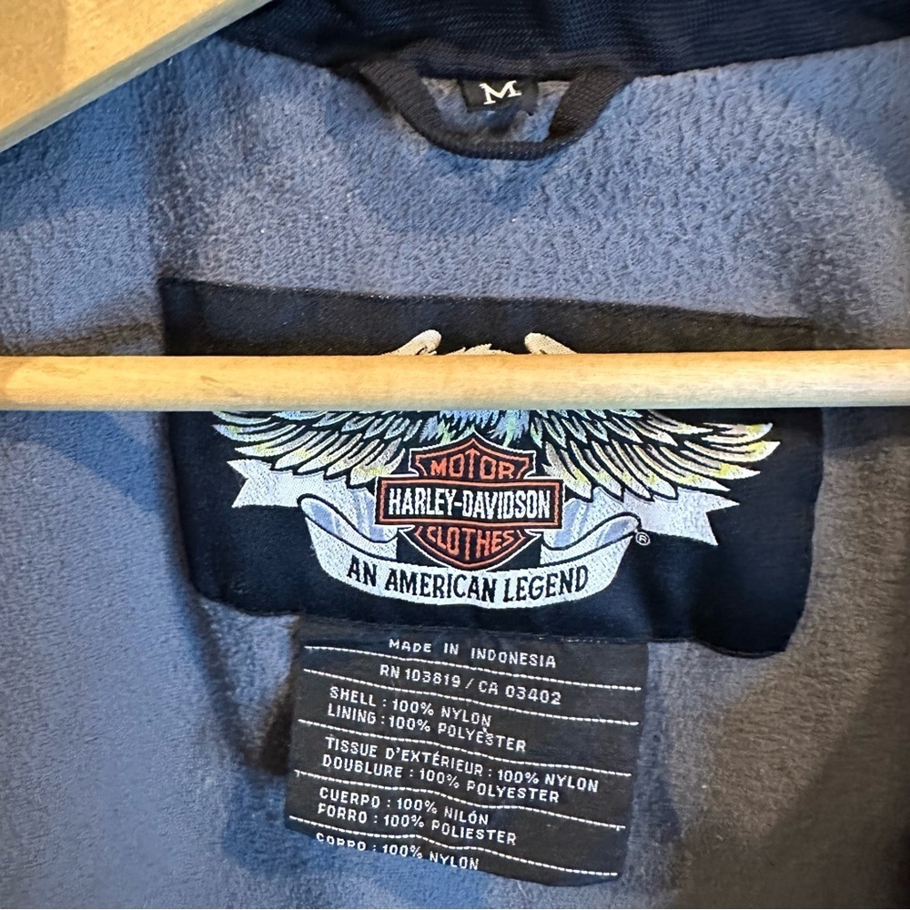 Harley-Davidson Black Jacket with Orange Accents - Picture 6 of 7